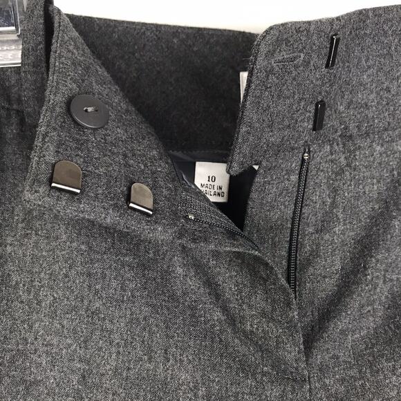 NWT Talbots Petite Mid Rise Dress Pants Straight Leg Wool Lined Gray Pockets 10P - Picture 6 of 9